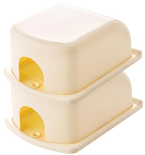 DECOMELODY Cache-prises Sécurité Garçon Et Filles, Protections Murales 86 Type, 2 Pièces Beige, Abs Résistant, Anti-électrocution, Pour Maison Et Pièces à Vivre