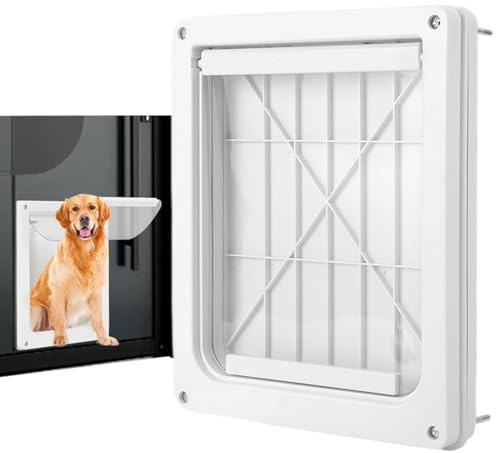 Hundetür für große Hunde, Hunde- und Katzentür | Haustiersichere Hundetür mit Verriegelungsplatte |, transparente Klappe, leichte, haustiersichere für kleine, mittelgroße und große H