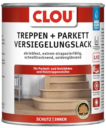 CLOU Versiegelungslack farblos – Klarlack auf Wasserbasis – 750 ml