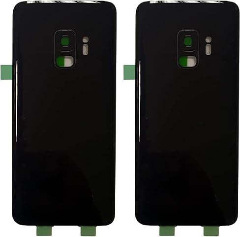 Smartex® Rückseite Glas Akkudeckel Ersatz kompatibel mit Samsung Galaxy S9 (G960) -Rückglas KEIN Logo (Packung mit 2)