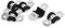 Sourcingmap 6mm Dia EPDM Rubber Lined U Shaped Pipe Tube Wire Clamps Clips 5pcs