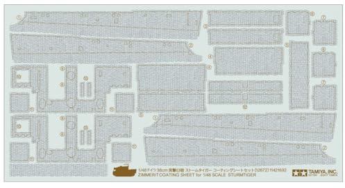 12672 TAMIYA Sturmtiger Zimmerit sheet