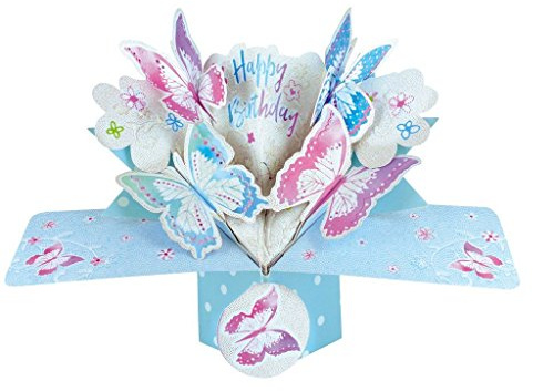 Birthday Butterfly Pop-Up Greeting Card Original Second Nature 3D Pop Up Cards