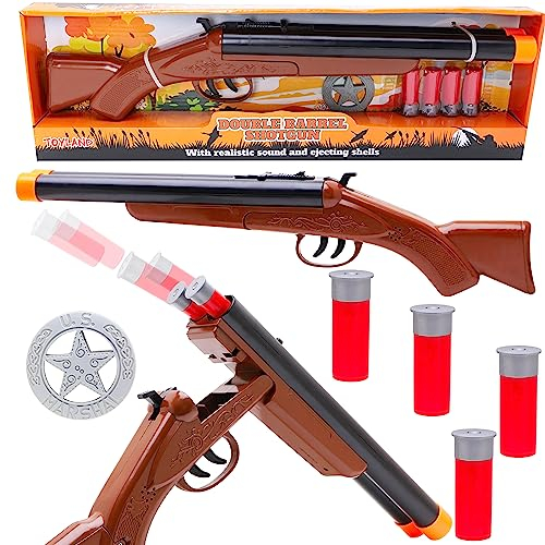 Toyland® 47cm Doppelfass Schrotflinte mit Klingen-Effekte und Auswerfen Shells