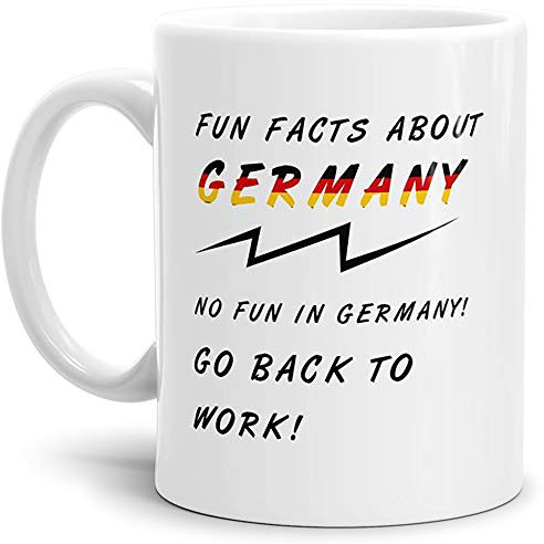 Tassendruck Design-Tasse No Fun in Germany - Kaffeetasse/Mug/Cup - Qualität Made in Germany