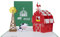 iGifts And Cards Kuh Scheune 3D Pop Up Grußkarte – Tiere, Windmühle, Bauernhof, Rinder, Milchprodukte, Sonne, Wow, Spaß, halb gefaltet, Happy Birthday, Thank You, Freundschaft
