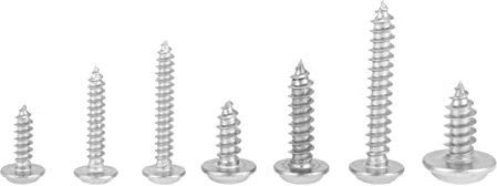 220 Stücke M3 M4 M5 304 Gewindeschrauben-Sortimentskasten Selbstschneidende Schrauben Set Edelstahl