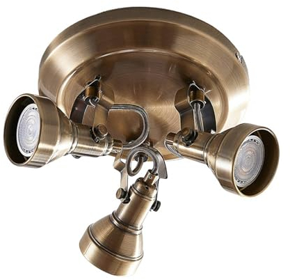 Lindby Deckenlampe Perseas (Vintage, Industriell) in Bronze aus Metall (3 flammig GU10) - Deckenleuchte Lampe Wohnzimmerleuchte