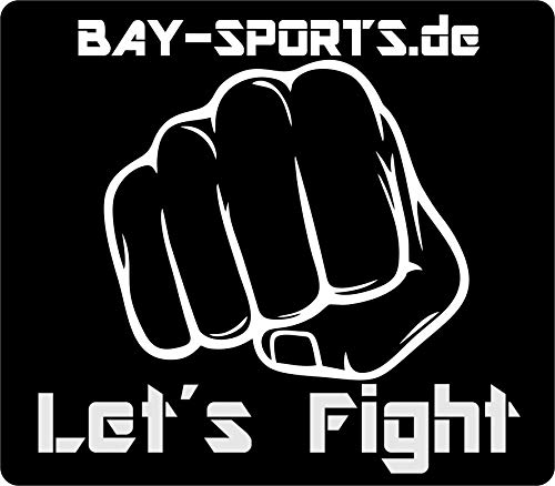 Bay Aufkleber Sticker Kampfsport Faust Lets Fight schwarz Kickboxen, Karate, Boxen, MMA, Krav MAGA, Muay Thai, Thaiboxen, Kung Fu, Tae Kwon Do