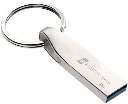 Hsthe Sea USB 3.0 Flash Drive Metal Memory Stick Waterproof Pen Drive 32GB Keychain Jump Drive Zip Drive with LED Light