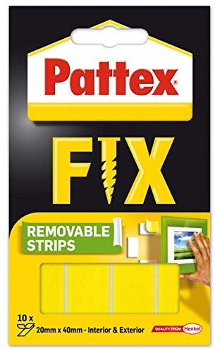 Pattex Montagestreifen Entfernbar FIX / 10 x 40mm x 20mm/ Selbstklebend