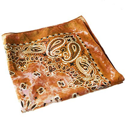 Dhobia Bandana Gesichtstuch Face Mask Kopftuch Halstuch 100% Baumwolle mit original Paisley Muster (Stone Wash 11)