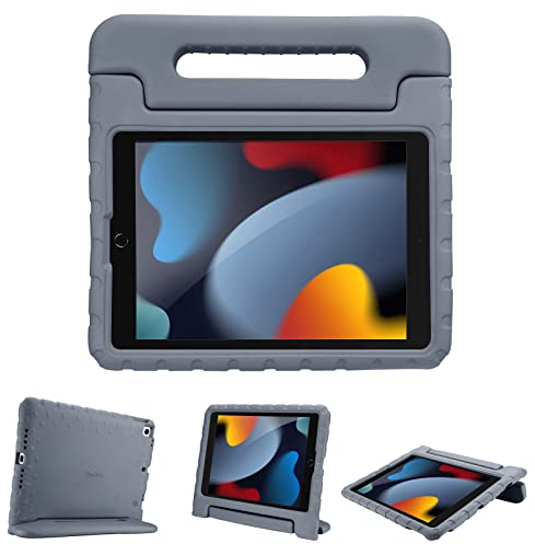 ProCase Funda para niños para iPad de 10.2 Pulgadas 2021 2020 2019 (7ª 8ª 9ª generación) / iPad Pro 10.5/iPad Air 3, Funda Protectora Ligera a Prueba de Golpes, Color Gris