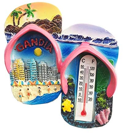 Imán para nevera 3D Gandia Valencia España, recuerdo de viaje, regalo para el hogar, cocina, nevera, decoración, magnética, colección de manualidades