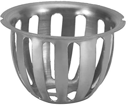 Fdit 2 Stück Edelstahl-Filtersieb stoppt Blätter und andere Schmutzrinnen Bodenablauf für Gartenbalkon(75 MM)