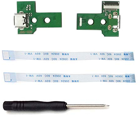 ZkeeShop for 2PCS JDS-030 Replacement Charging Port Assembly Micro USB Adaptor Repair Part Charger Socket Board Module Compatible for PS4 DualShock