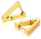 FOCALOOK 18k vergoldet Ohrringe für Jungen Mädchen Punk Stil umgekehrte Dreieck Huggie Ohrstecker Minimalist Ohr Piercing Ohrschmuck Accessoire für Männer Frauen