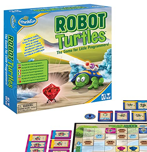 ThinkFun Robot Turtles - Kinderspiel, mit Spaß und spielerisch erstes Programmieren Lernen für Kinder ab 4 Jahren