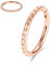 hengkaixuan 16G Septum Ring 316L Chirurgischer Stahl Clicker Segment Klappnasenringe 8 mm Reifen Einzigartiges X-Design Septum Piercing Schmuck Nasenring Roségold Helix Tragus Ohrring