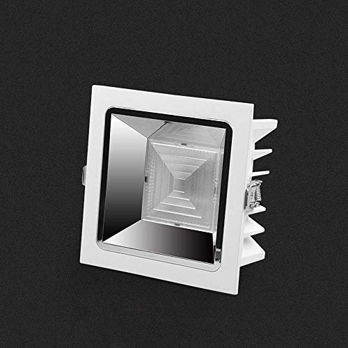 NZDY Downlights para Focos de Techo Ip44 Luz de Techo Empotrada Led Lámpara de Rejilla Tricolor Moderna con Ahorro de Energía para Sala de Estar Dormitorio Cocina Baño,Luz Neutra,10W