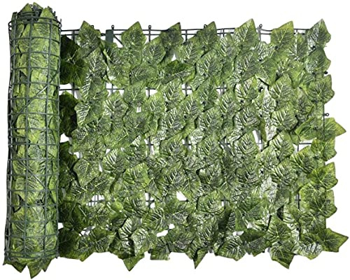 Künstliche Efeu Garten Privatsphäre Künstliche Zaunhecke Sichtschutz Ahornblatt expandierende Gartenabdeckung aus Holz für den Außenbereich, den Garten, die Terrasse und den Garten YSDKJ0723