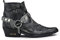 Infinity Leather Stivaletti da Uomo in Pelle Coccodrillo Grigio Stile Motociclista, Cowboy, Ballo Cubano Winklepickers 41