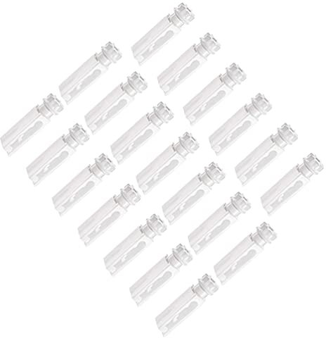 Angoily vertical blinds repair parts 20PCS Vertical Blind Stem Replacement Carrier Stems, Window Clips, Plastic Replacement Parts Used for Headrail (White)