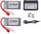 ZYGY 2PCS 7.4V 2000mAh T-Type Plug Lithium Battery&Chargeur 2 en 1 for 9203E 9204E 9205E 9206E 2995 YC300 HB101 HM101 25-DJ02 9125 S920 S921 WLtoys RC Car Boat Drone