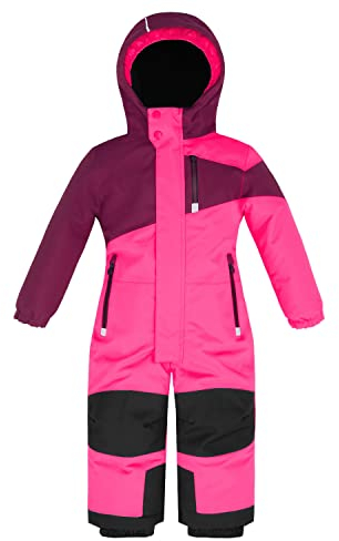 Killtec Kinder Skioverall 38469-437 wasserdicht 10.000 mm Wassersäule - neon pink/orchideee - Größe 92