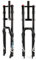 VPPV Fourche Avant De Vélo VTT Ultralégère 26 Pouces 27.5' 29er Tube Droit Contrôle La Double Épaule Suspension Descente DH Air Amortisseur 2100g (Couleur : Black, Size 27.5 inch), Noir