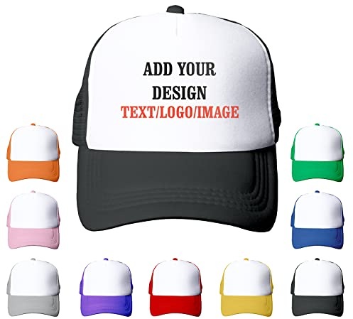 Hdadwy Benutzerdefinierte Hut personalisierte Gletschermütze Mesh-Visier Baseball-Hut Trucker-Hut Denim-Hut Unisex, fügen Sie Ihren Text/Logo hinzu
