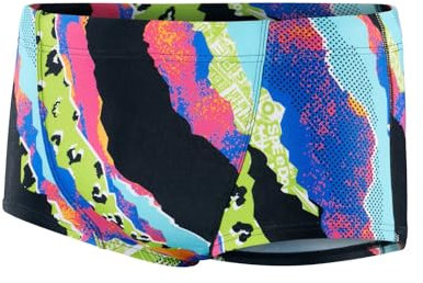 Speedo Rip It Up V 17 cm Club Training Allover Brief Slip, Noir/Vert Lime/Rose (Black/Atomic Lime/Light Adriatic/Electric Pink), 38 Homme