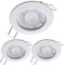 Oktaplex Lighting 3er Set LED Einbaustrahler Sedan - mit LED Modul 4,8W 4000K 230V 380lm Neutralweiß 110° - Spot Weiß Lochmaß 60mm