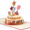 3D Pop Up Geburtstagskarte, Pop Up Karte Geburtstag Jubilaeumskarte, karte mit Torte, für Kinder Mama Frau Mann Papa Kollegen