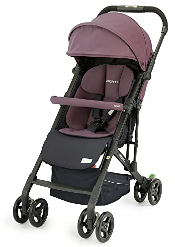 RECARO Kids, Easylife Elite 2, Passeggino Reclinabile, Passeggino da Viaggio con Meccanismo di Ripiegamento a una Mano, Parasole, Ergonomico, per Bambini di 3 Anni (Max 15 kg), Prime Pale Rose