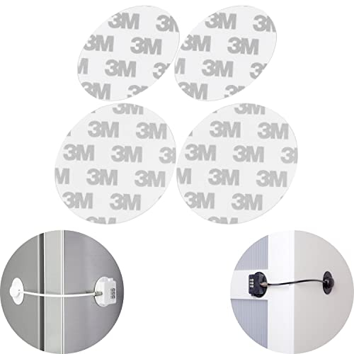 Ersatz Klebepads Set, 2 Sets, für zwei Sicherungen, Zubehör für Kindersicherung mit Zahlenschloss, ovale Klebestreifen, Replacement Adhesive Pad, Zubehör Kit für Kombinationsschloss Babysicherung