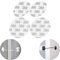 Kit de pastilles adhésives de remplacement, 2 sets, pour deux sécurités, accessoires pour sécurité enfant avec serrure à combinaison, bandes adhésives ovales, Replacement Adhesive Pad