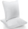 Utopia Bedding Kopfkissen (2er Set), 65 x 65 cm Schlafkissen, Gebürsteter Stoff Bezug Bettkissen, Premium Qualität Weich et Atmungsaktiv Kissen (Weiß)
