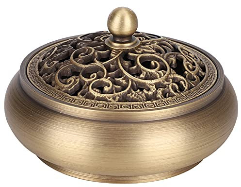 Laiton Encensoir Brûleur Encens Lotus Bouddha Porte-Brûleur D'encens Vintage Brûleur D'encens Poêle À Charbon De Bois De Luxe Stand D'encens En Métal Décoration De La Maison Bureau Chambre Maison De T