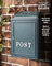 Grey Oxford Wall Mounted Post Box with Silver Text