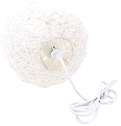 OSALADI 1 Satz Rattan-kronleuchter Bauernhaus Hängelampe Hängende Kronleuchter Deckenleuchte Restaurant-droplight Rattan Deckenlampe Esszimmerlampe Weiß Gras Und Reben Asien Altmodisch