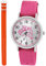 Pacific Time Kinder Armbanduhr Mädchen Junge Pferd Kinderuhr Set 2 Textil Armband rosa + orange analog Quarz 10566