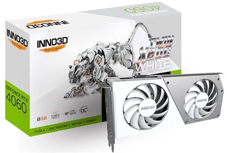 Inno3D N40602-08D6X-173051W Carte Graphique NVIDIA GeForce RTX 4060 8 Go GDDR6
