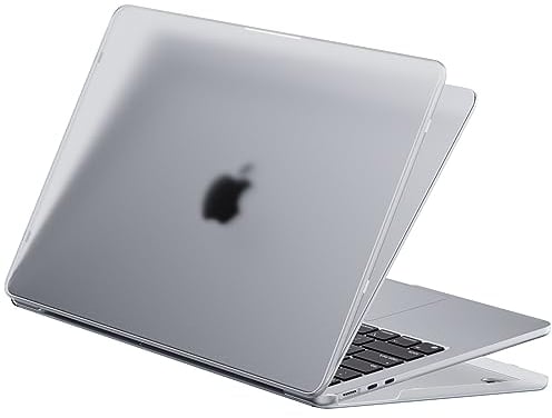 Compatible for MacBook Air 13.6 inch Case M4 M3 M2 2025 2024-2022 Release Model A3240 A3113 A2681, Sturdy Protective Plastic Hard Shell Case Cover for MacBook Air M2 13 inch - Matte Clear