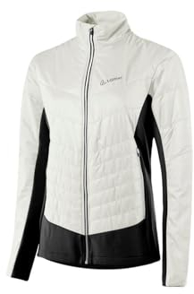 Löffler W Hybrid Jacket Pl60 Weiß - PrimaLoft Atmungsaktive isolierende Damen PrimaLoftGold Skitourenjacke, Größe 38 -