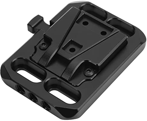 V Lock Montageplatte, Vollmetall V Mount Batterieplatinenbasis CNC Hohl V Lock Batterieplattenadapter für, Reserve 1/4 Zoll 3/8 Zoll Schraubenlöcher, M4 Schraubenlöcher