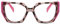 AOOLIA katzenauge Lesebrille für Damen, Modisch Brillengestelle Damen Blaulichtfilter Brille lesebrillen TR 90 UV Schutzbrille Brillengestelle Damen(Rosa, 1, Dioptrien)