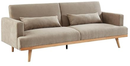 Vente-unique - Schlafsofa 3 Esme - Polyester - beige