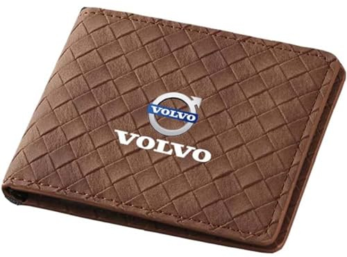 VENBER Auto Führerschein Tasche geldbörse, für Volvo Karte Tasche Portemonnaie EC-Karten Brieftasche Führerschein Tasche,A