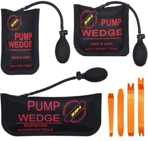 3Pcs Air Wedge Bag, Pump Kit for Door Window Installation and Car Repair - Professional Inflatable Leveling Alignment Tool